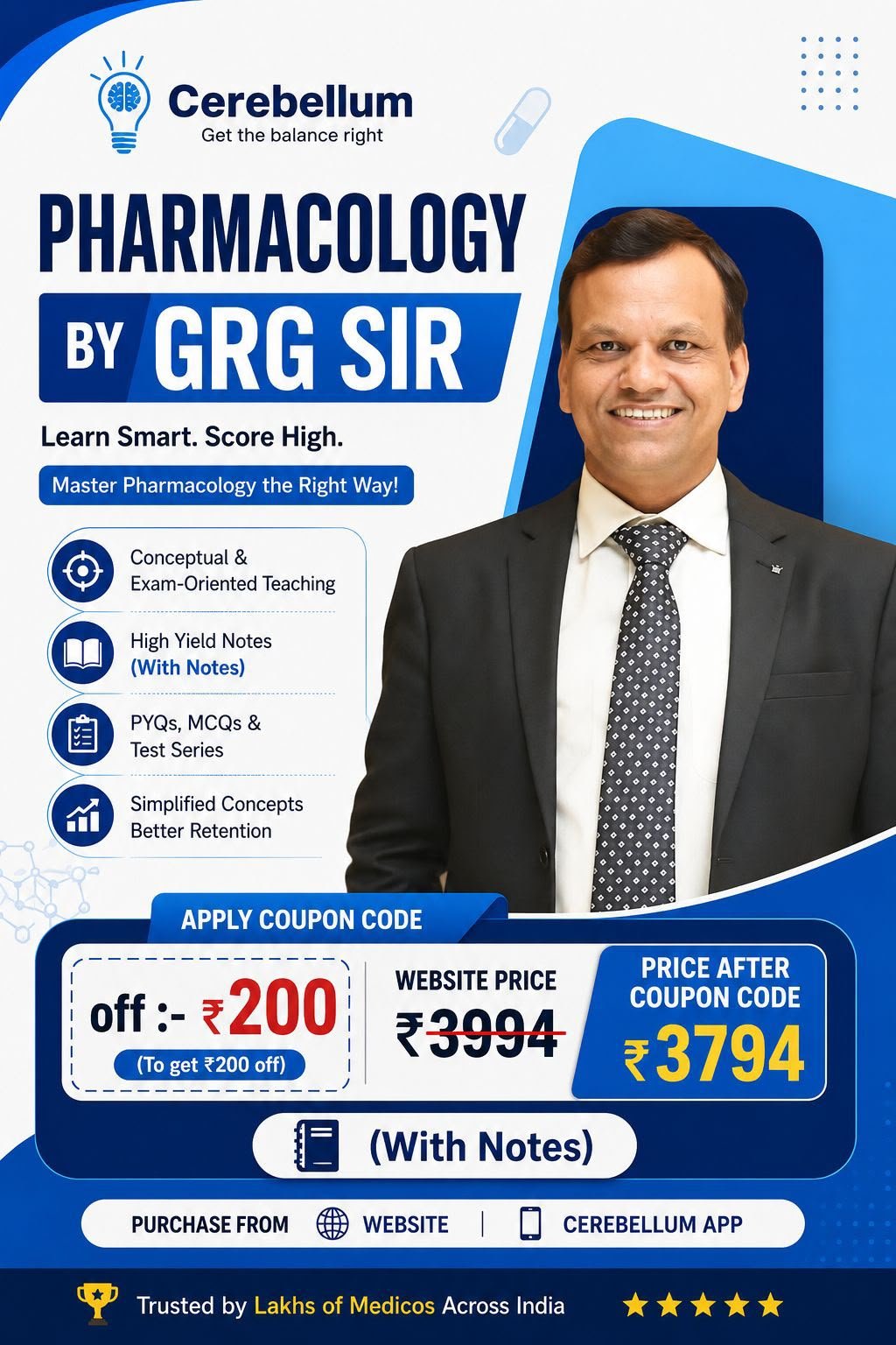 Cerebellum Pharmacology by GRG Sir coupon code HEART offer